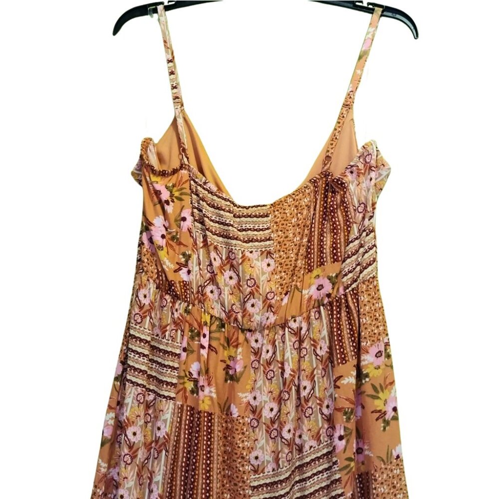 Lily Rose Peachy Pink Multi Color Sleeveless Skater Dress Size XXL - Picture 7 of 8